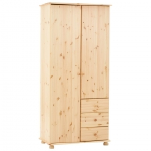 Kleiderschrank Britta (2-türig, Kiefer, natur lackiert) 300.00 €