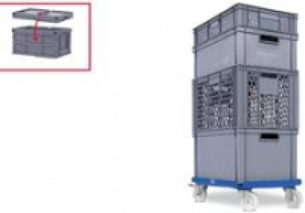 Transport- und Lagerbehälter Eurobehälter vergittert 60 x 40 x 13 cm