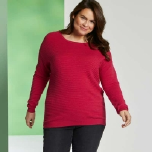 Damen-Pullover mit Struktur-Streifen, große Größen 9.99 €
