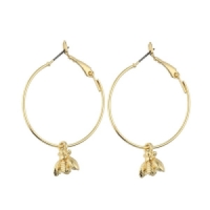 Accessories Creolen goldfarben mit Bienen-Anhänger