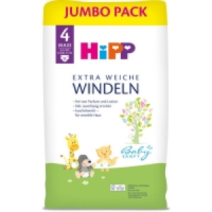 Rossmann Hipp Babysanft extra weiche Windeln Jumbo Pack Größe 4 (Maxi, 8-14 kg)