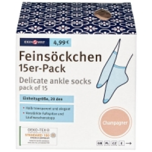 Ideenwelt Feinsöckchen 15er-Pack champagner