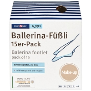 Ideenwelt Ballerina-Füßli 15er-Pack