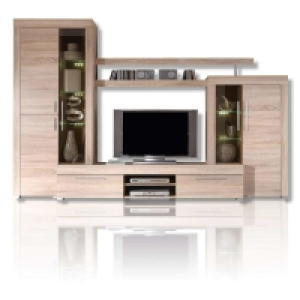 Wohnwand - Sonoma Eiche - LED Beleuchtung - 308 cm breit 469.00 €