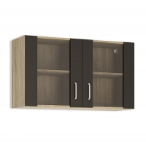 Roller  Glashängeschrank - anthrazit-Sonoma Eiche - 100 cm breit