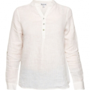 MANGUUN Leinenbluse Linni 4 Zoll, Tunika-Ausschnitt, Turn up-Ärmel, für D 19.99 €