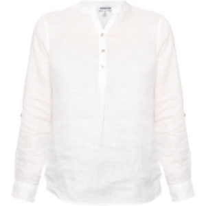 MANGUUN Leinenbluse Linni 2 Zoll, Tunika-Ausschnitt, Turn up-Ärmel, für D 19.99 €