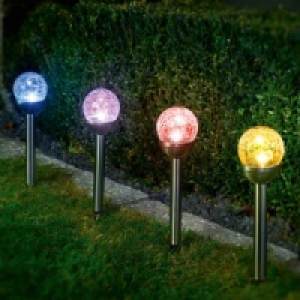 Norma I Glow XXL-LED-Solarkugel Crashglas 4er-Set