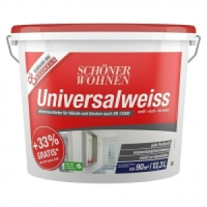 Bauhaus  SCHÖNER WOHNEN-Farbe Wandfarbe Universalweiß 33 % gratis