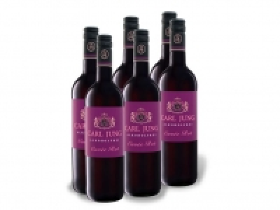 Lidl  6 x 0,75-l-Flasche Carl Jung Selection Rot, alkoholfreier Rotwein