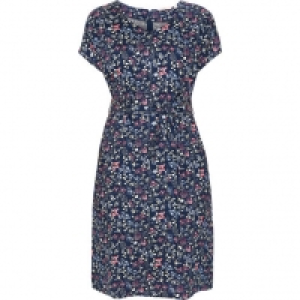 Adagio Kleid Leo, U-Ausschnitt, Print, Kurzarm, für Damen