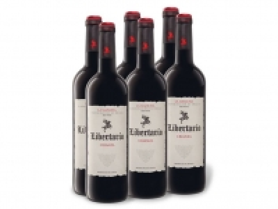 6 x 0,75-l-Flasche Weinpaket Libertario Crianza trocken, Rotwein