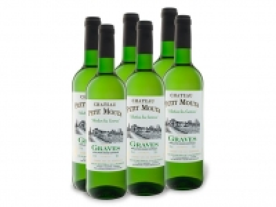 6 x 0,75-l-Flasche Weinpaket Château Petit Mouta Graves AOC trocken, W