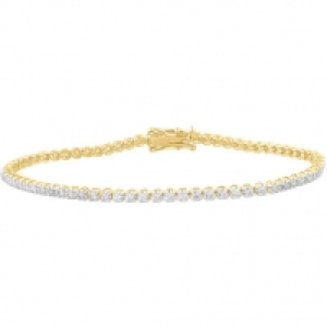 Vandenberg Damen Tennis Armband, 585er Gelbgold mit 84 Diamanten