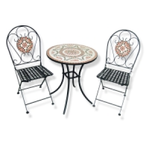 Gardiola Balkon-Set - schwarz-orange - mit Mosaik