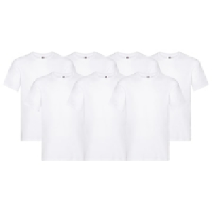 Netto  Fruit of the Loom Herren T-Shirts, 7er Pack - weiß, Gr. M