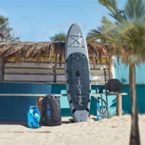 Stand-Up-Paddle-Board-Set Grau