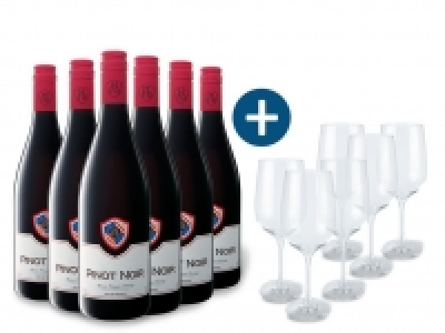 6 x 0,75-l-Flasche Weinpaket Pinot Noir VdF trocken, Rotwein mit 6er R