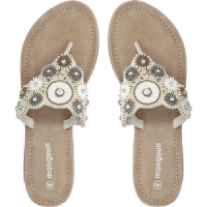 MANGUUN Pantoletten, Leder, Perlen, für Damen