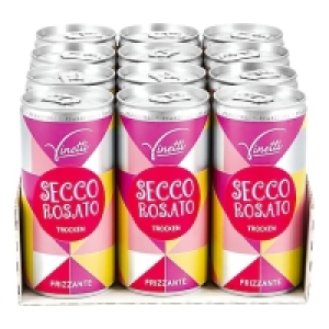 Netto  Vinetti Secco Rosato Frizzante 10,0 % vol 200 ml, 12er Pack