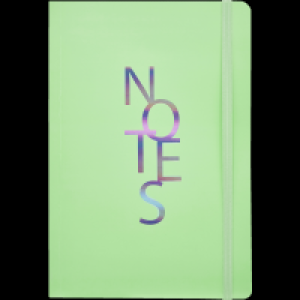 Ideenwelt 2er-Set Notizbuch A5 mit Gummizug, Grün/Herze