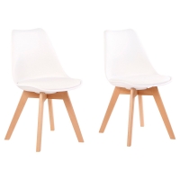 Aldi Süd  LIVING STYLE Design-Stühle, 2 Stück, Weiß
