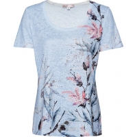 Karstadt  Adagio T-Shirt Ava 2 Zoll, Ausbrenner-Optik, Print, Kurzarm, für Damen