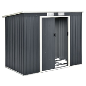 Juskys Metall Gerätehaus Geräteschuppen M mit Pultdach, Schiebetür & F 198.99 €