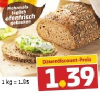 Das k&ouml;rnig-frische Mehrkornbrot 1.39&nbsp;&euro;