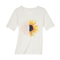 NKD  Damen-T-Shirt mit Sonnenblumen-Frontaufdruck
