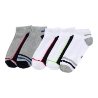 NKD  Herren-Sneaker-Socken mit Kontrast-Streifen, 5er-Pack