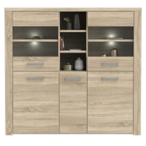 Highboardvitrine - Sonoma Eiche - 146 cm 329.00 €