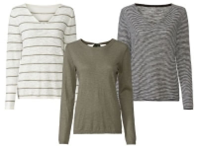 Lidl Esmara® ESMARA® Pullover Damen, luftige Qualität in Leinenoptik, aus reiner Ba