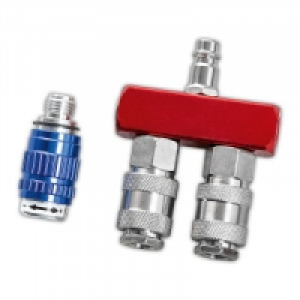 Druckminderer + 2-fach Druckluftverteiler, 2er-Set 9.99 €