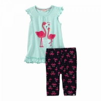 NKD  Baby-Mädchen-Set mit Flamingo, 2-teilig