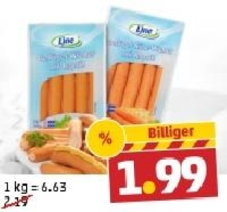 LINE Gefl&uuml;gel-Wiener oder -K&auml;sew&uuml;rstchen 1.99&nbsp;&euro;