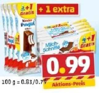 KINDER Milchschnitte oder Pingui 0.99&nbsp;&euro;