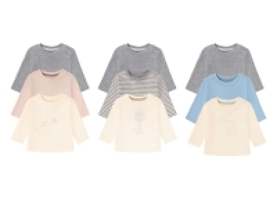 Lidl Lupilu® LUPILU® 3 Baby Langarmshirts, mit Bio-Baumwolle