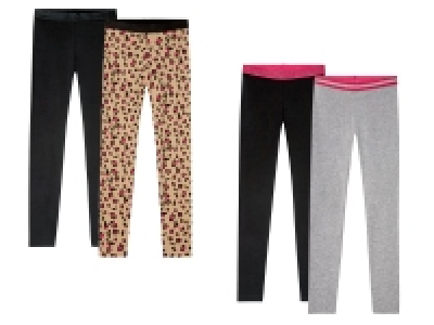 Lidl Pepperts® PEPPERTS® 2 Mädchen Leggings, stylischerGlitzerbund