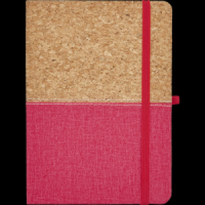 Ideenwelt Kork-Notizbuch rot