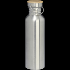 Ideenwelt Edelstahltrinkflasche mit Bambusdeckel