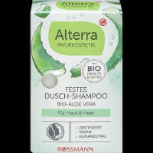 Alterra Naturkosmetik Festes Dusch-Shampoo für Haut & Haar