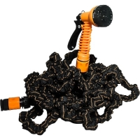 Netto  EASYmaxx Gartenschlauch flexibel 30m schwarz/orange mit Multi-Gartenbr