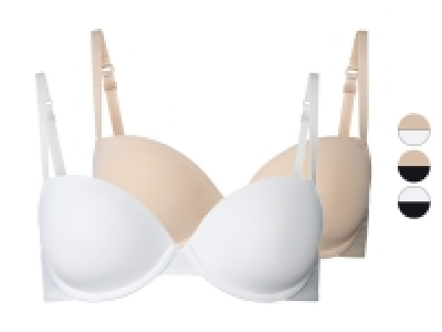 Lidl Esmara® Lingerie ESMARA® Lingerie BH, 2 Stück, in Plunge-Form, mit gepaddeten Cups, mit