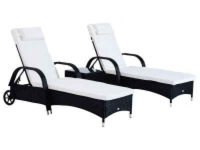 Outsunny Sonnenliege 2er Set + Beistelltisch 299.00 €