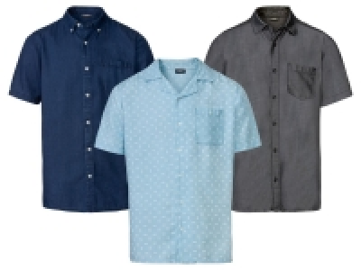 Lidl Livergy® LIVERGY® Hemd Herren, kurzarm, leicht taillierter Schnitt, aufgesetzte