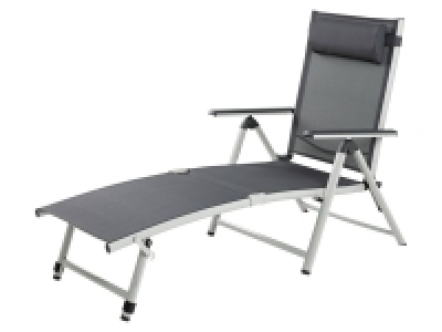 Lidl Florabest® FLORABEST® FLORABEST Liegestuhl Houston Aluminium, mit Armlehne, silbe