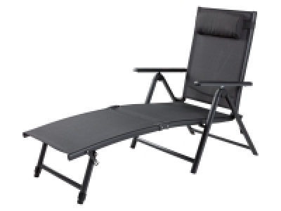 FLORABEST® FLORABEST Liegestuhl Houston Aluminium, mit Armlehne Schwar