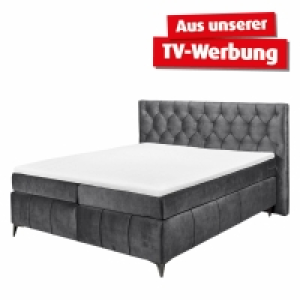 Boxspringbett - anthrazit - Tonnentaschenfederkern - H2 - 180x200 cm 623.00 €
