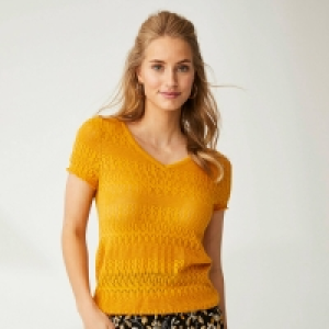 Damen-T-Shirt in Ajour-Optik 5.99 €
